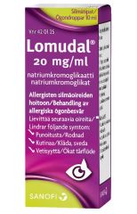 LOMUDAL silmätipat, liuos 20 mg/ml 10 ml